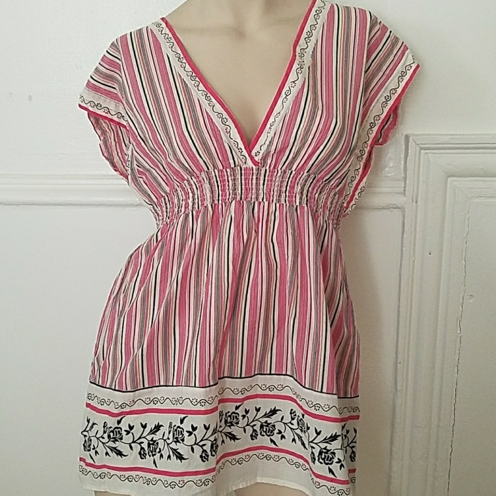 Charlotte Russe Pink striped top